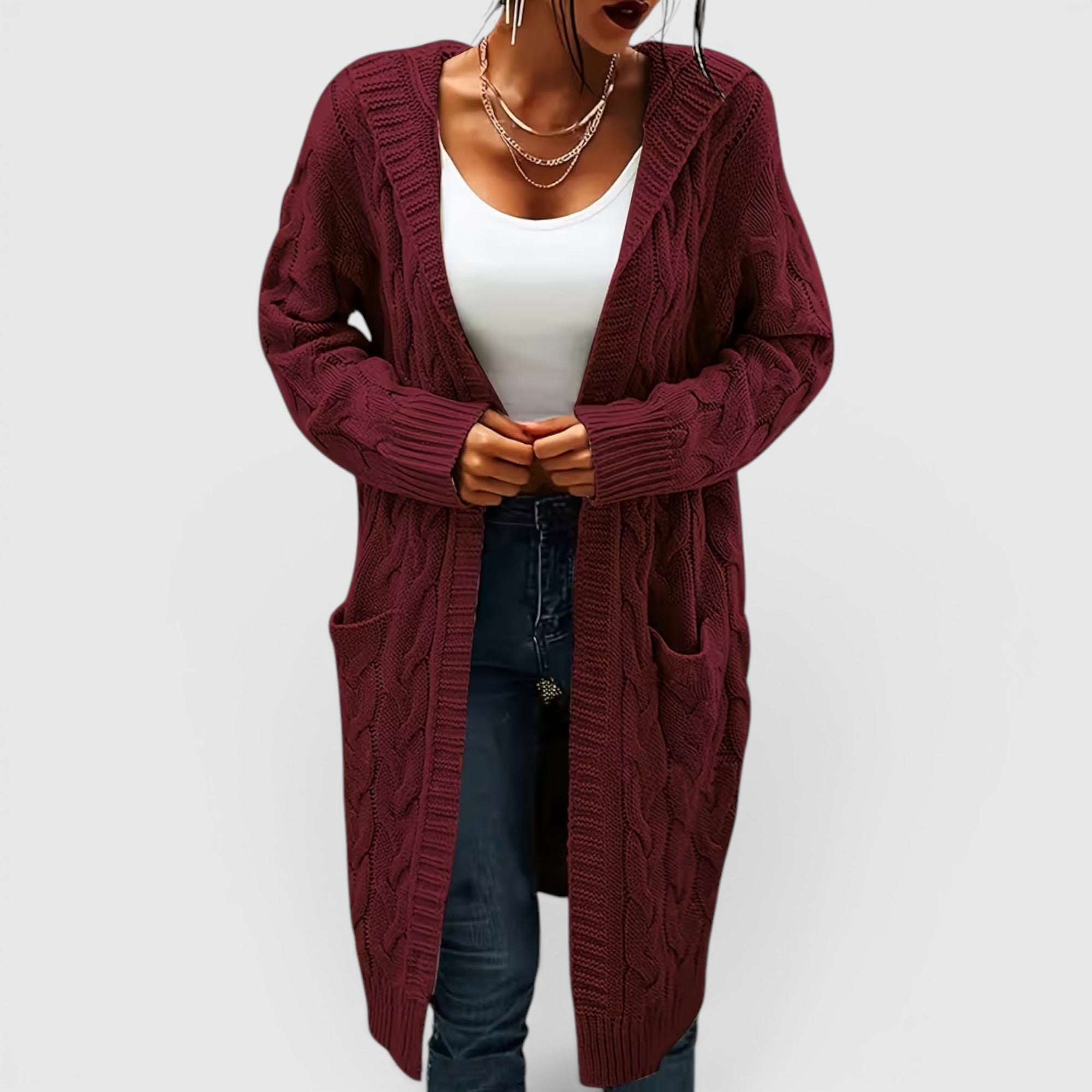 Ellmont London | Women's Breathable Casual Office Long Sweater