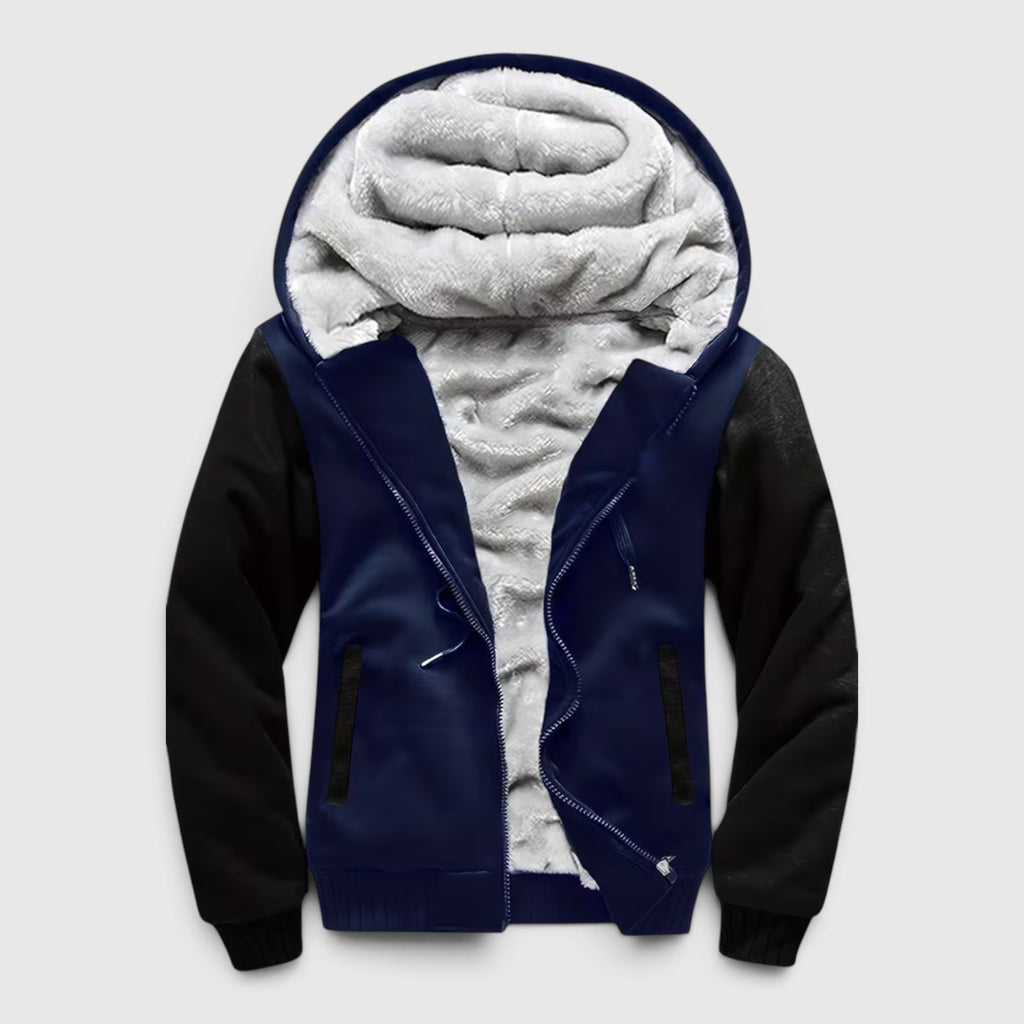 Elliot | Men's Full-Zip Winter Hoodie Jacket Soft Fleece Sherpa Lined
