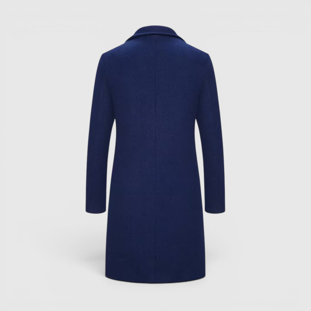 Ellmont London | Men's Trench Coat Single-Breasted Long Winter Overcoat