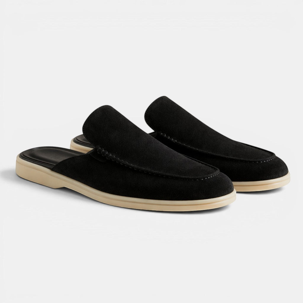 Ellmont London | Men's Breathable Suede Mules Lightweight Casual Slip-On Shoes
