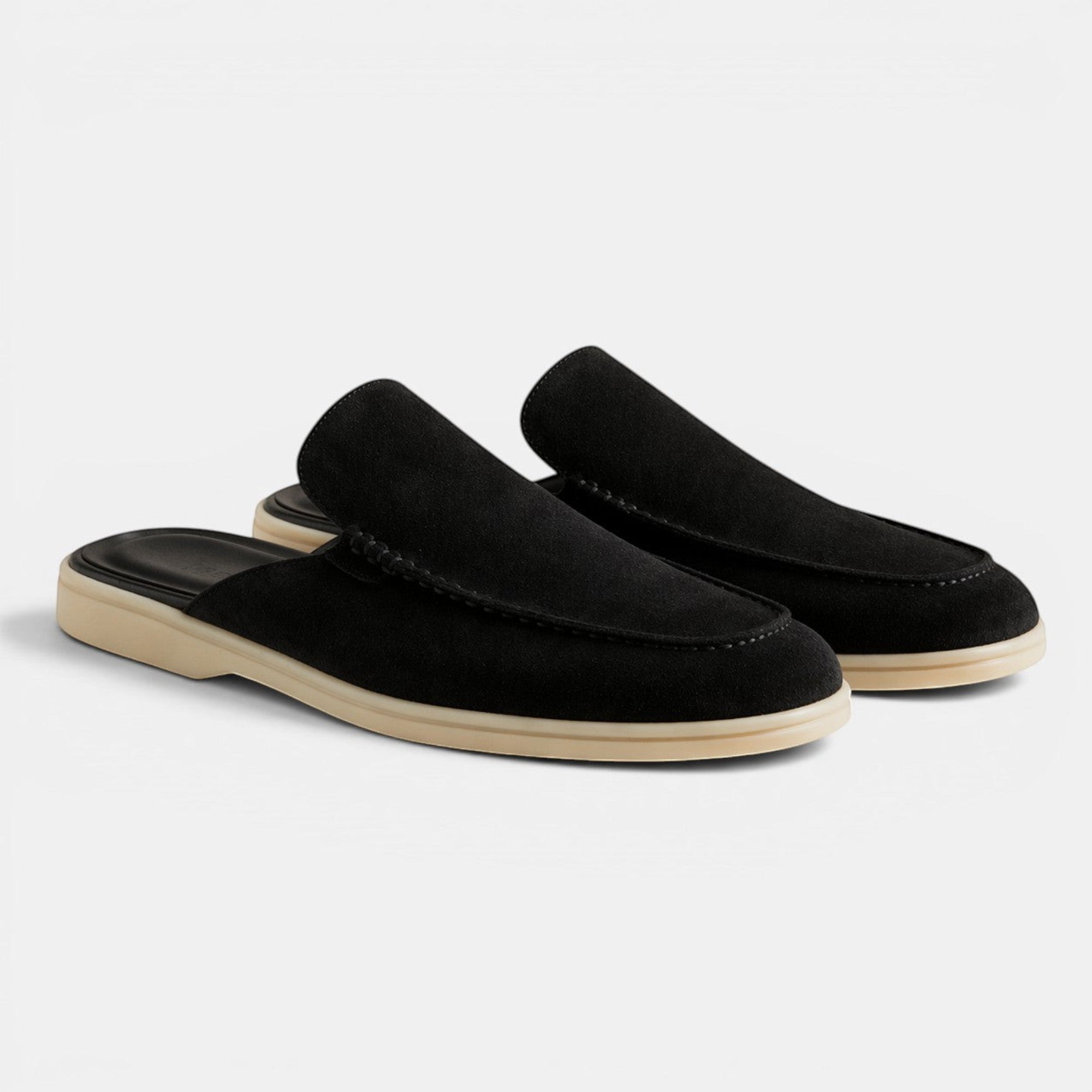 Ellmont London | Men's Breathable Suede Mules Lightweight Casual Slip-On Shoes