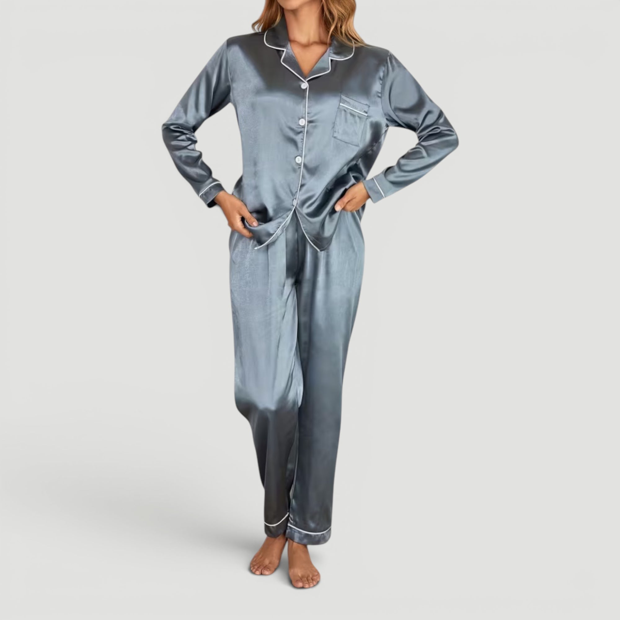 Ellmont London | Women’s Elegant Two Piece Pajama Lounge Set
