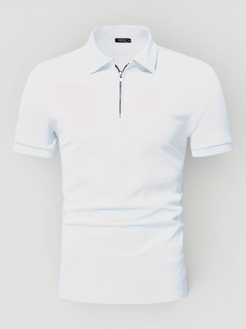 Ellmont London | Men’s Lightweight Zip Polo Shirt Everyday Style