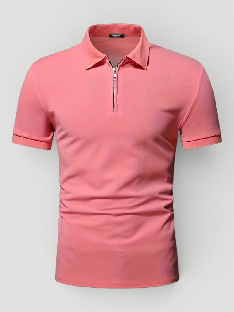 Ellmont London | Men’s Lightweight Zip Polo Shirt Everyday Style