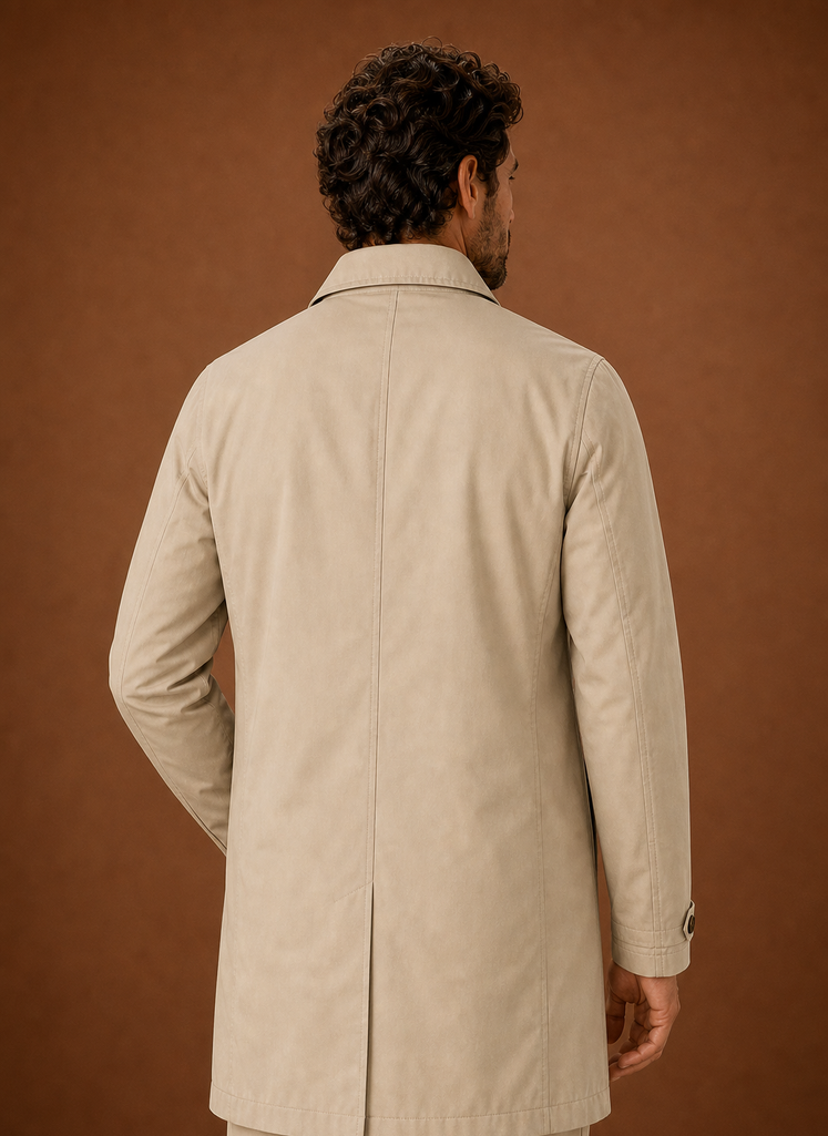 Adam | Men's Classic Trench Coat Lightweight Water-Resistant Jacket