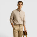 Ellmont London | Men's Premium Cashmere Half Zip Pullover Warm Knit Sweater