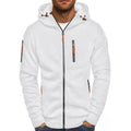 Isaac | Men's Zip-Up Hooded Knit Sweater Fleece Pullover Hoodie - White