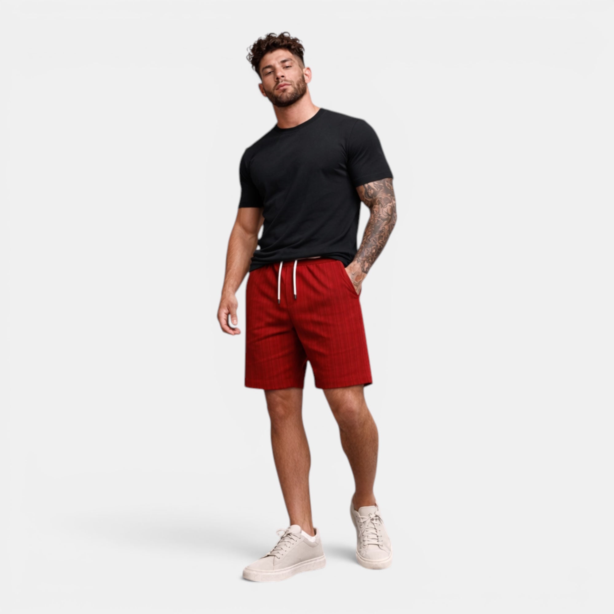 Ellmont London | Men's Breathable Casual Linen Summer Shorts Regular Fit