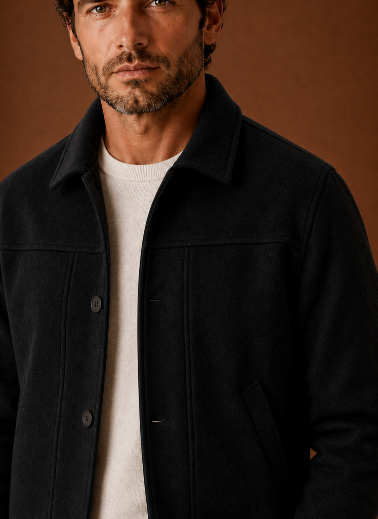James | Men's Button-Front Casual Shirt Jacket