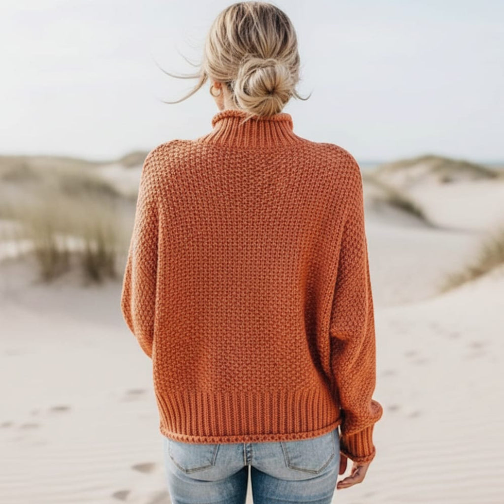 Ellmont London | Pullover Cozy Turtleneck Sweater for Women – Relaxed Fit