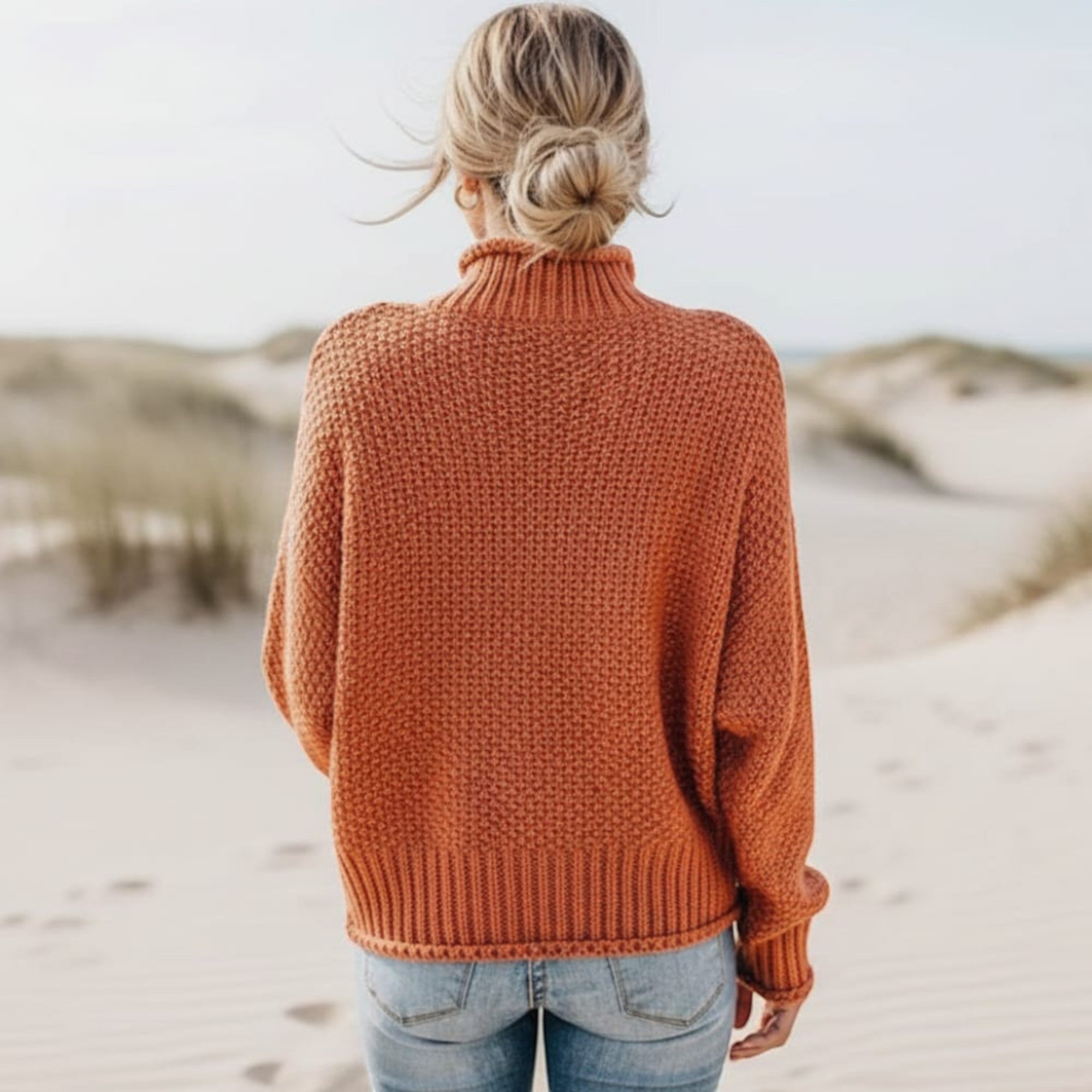 Ellmont London | Pullover Cozy Turtleneck Sweater for Women – Relaxed Fit