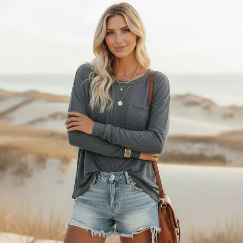 Ellmont London | Longsleeve Relaxed Fit Shirt for Women – Everyday Casual Wear