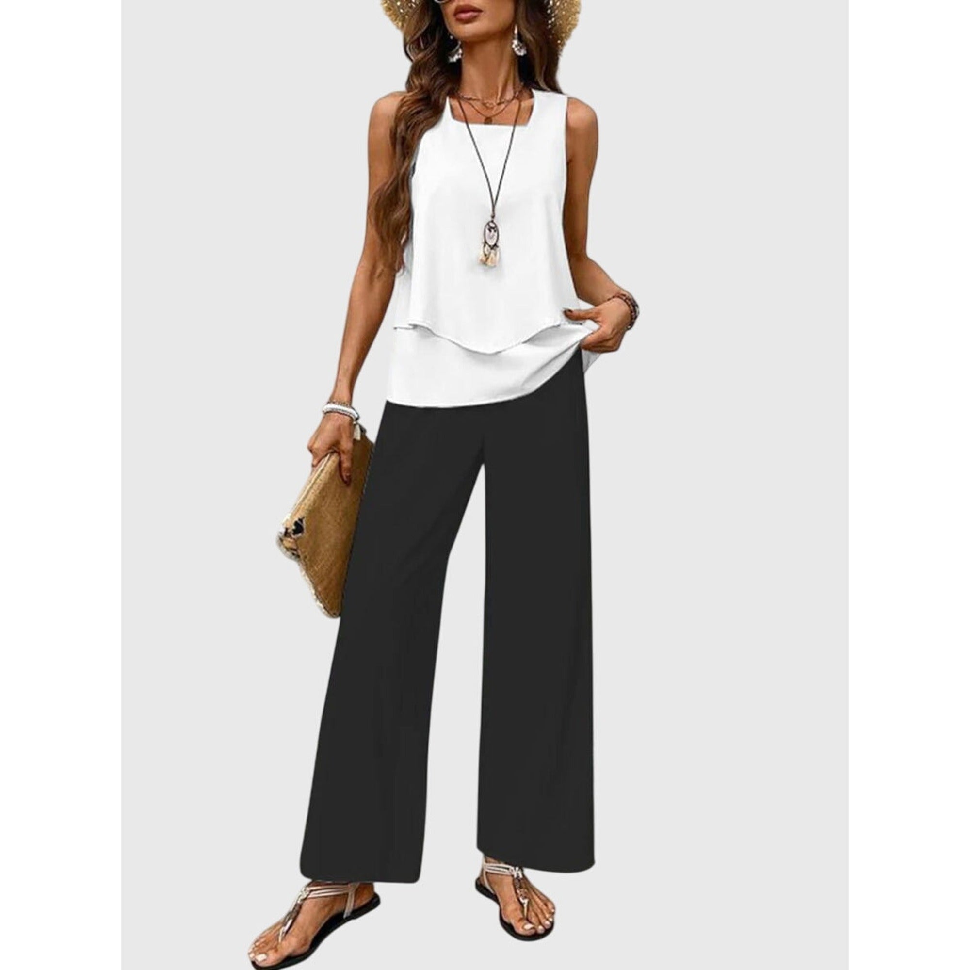 Ivy-Rose | Elegant 2-Piece Summer Set - Black
