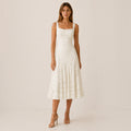 Ellmont London | Women's Square Neck Midi Dress Timeless Wear
