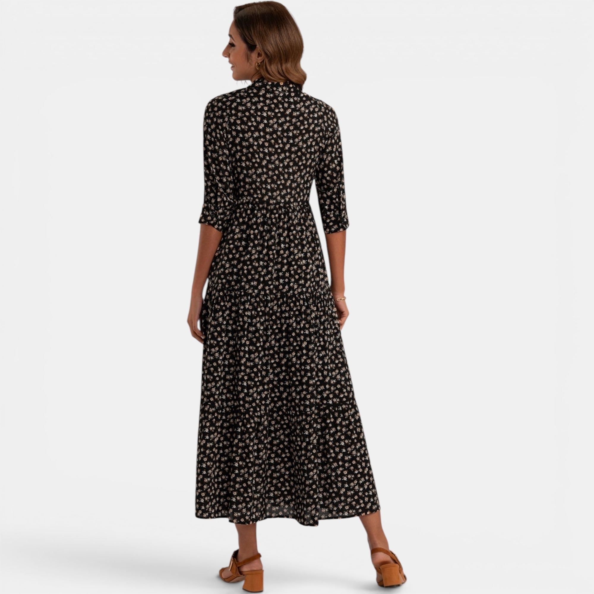Ellmont London | Women's V-Neck Maxi Dress Relaxed Fit