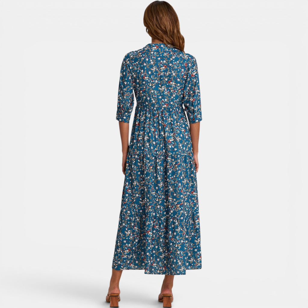 Ellmont London | Women's V-Neck Maxi Dress Relaxed Fit