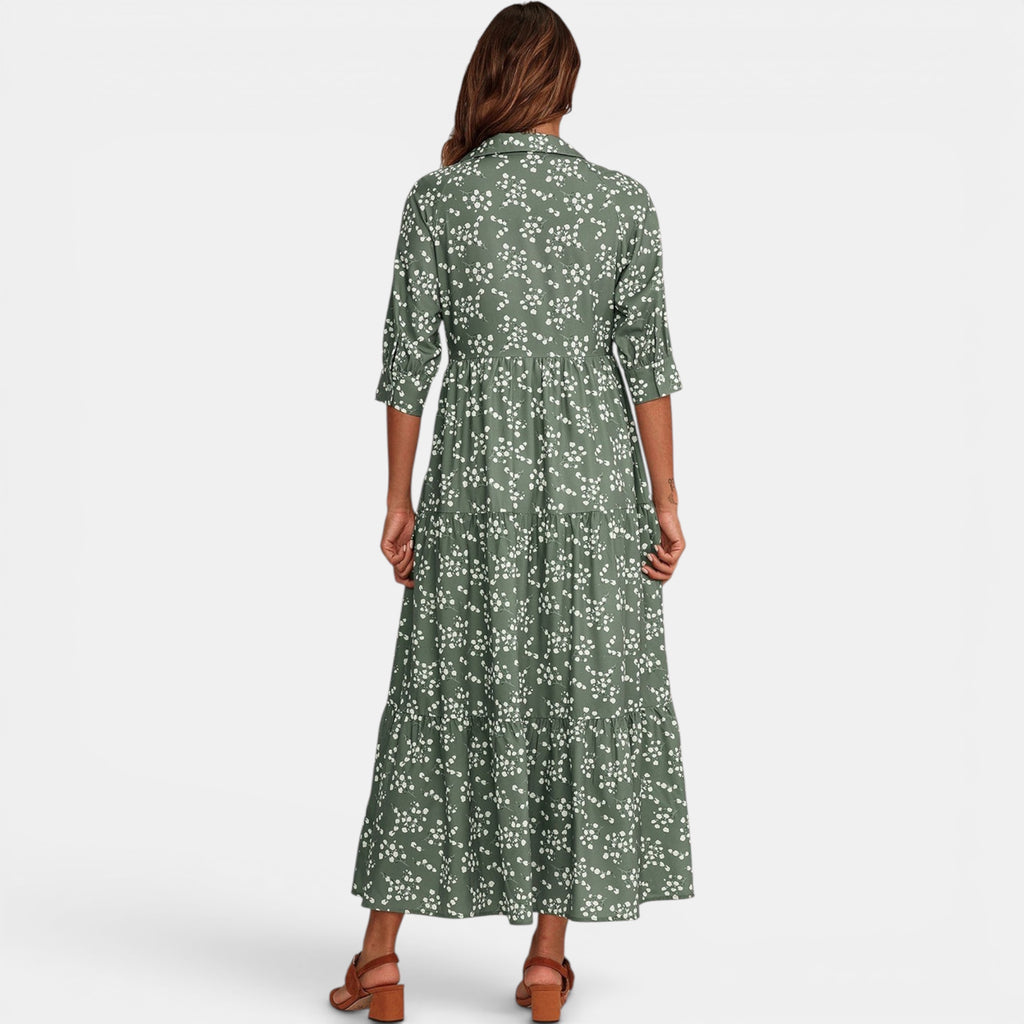 Ellmont London | Women's V-Neck Maxi Dress Relaxed Fit