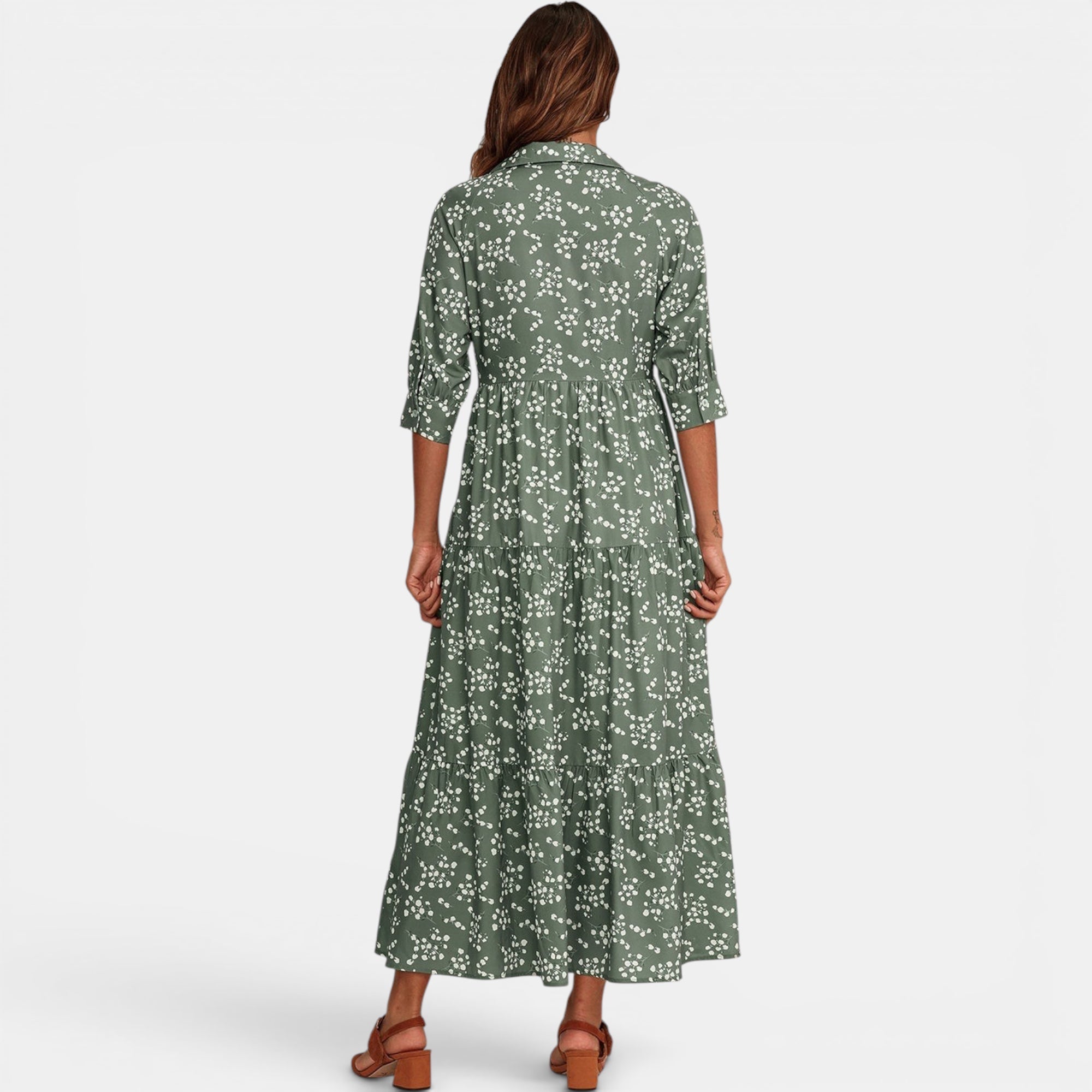 Ellmont London | Women's V-Neck Maxi Dress Relaxed Fit