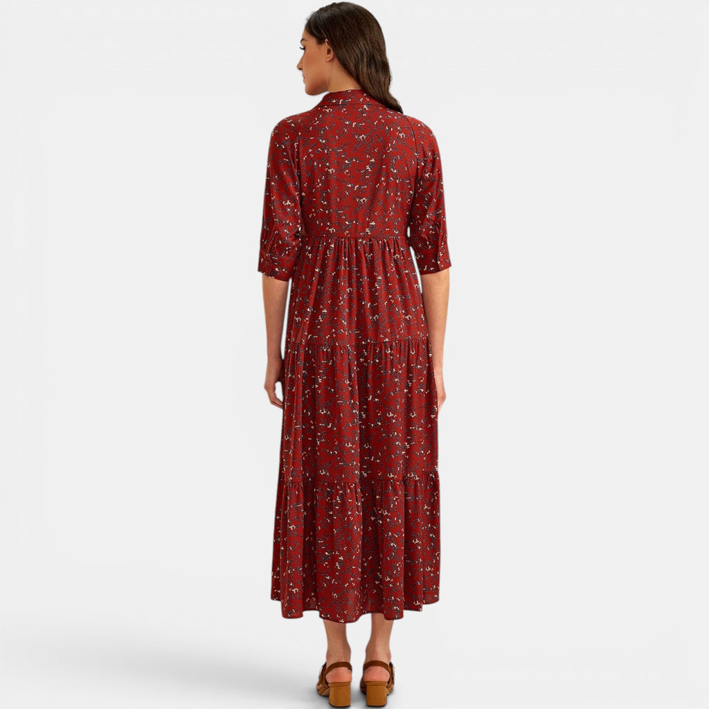 Ellmont London | Women's V-Neck Maxi Dress Relaxed Fit
