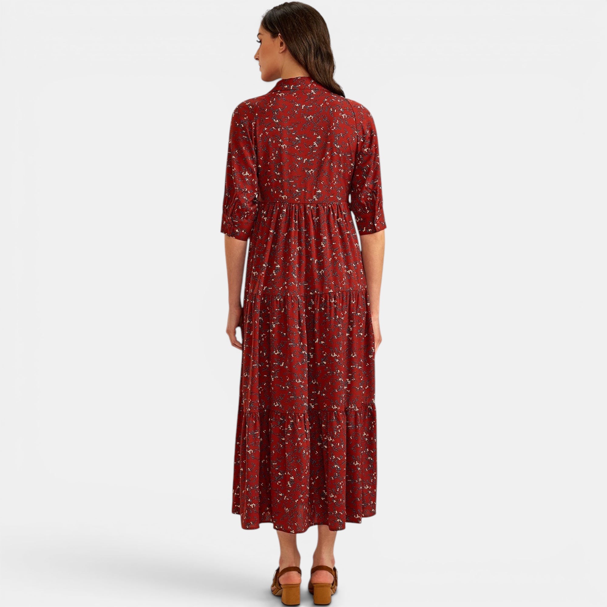 Ellmont London | Women's V-Neck Maxi Dress Relaxed Fit