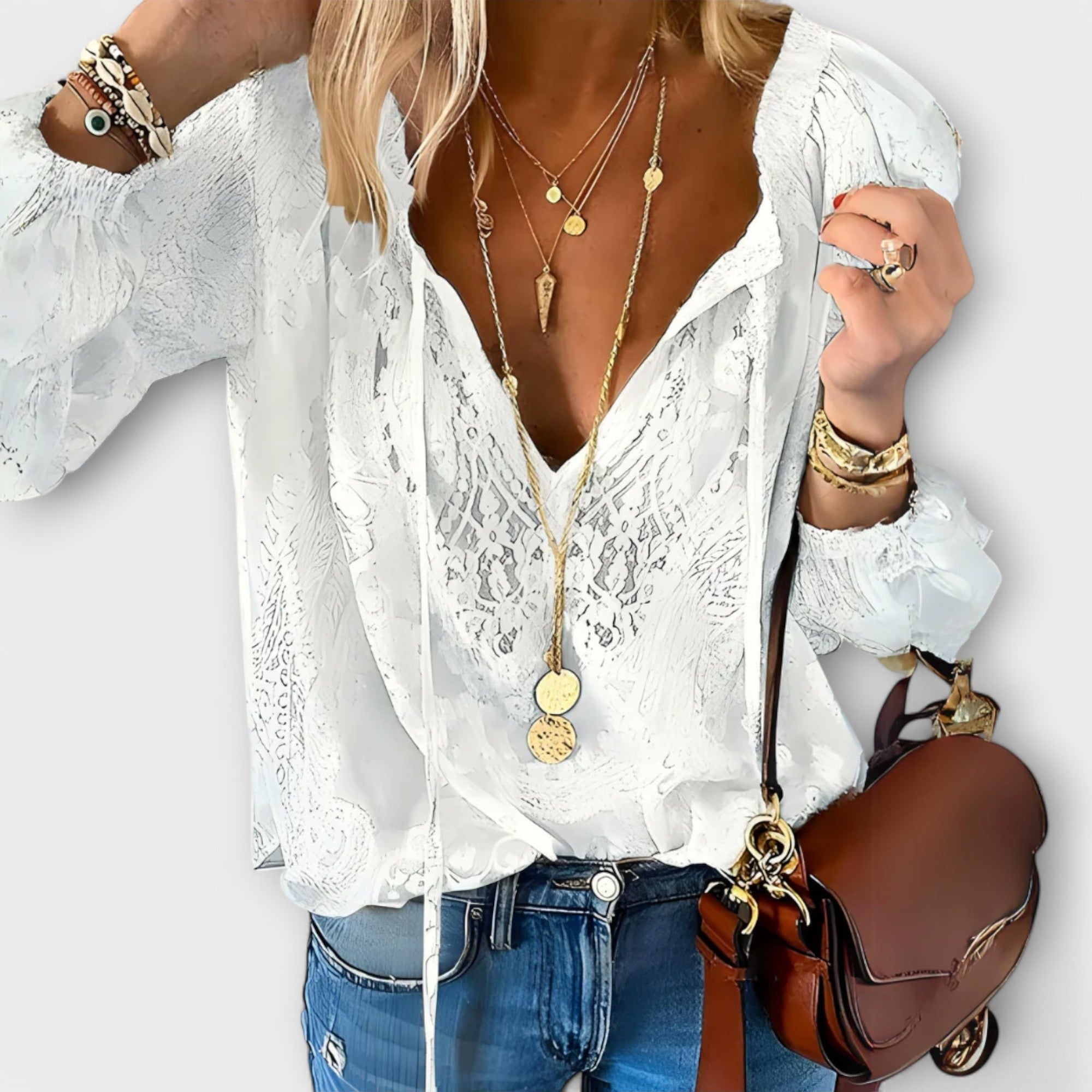 Sofia | Sophisticated Blouse - White