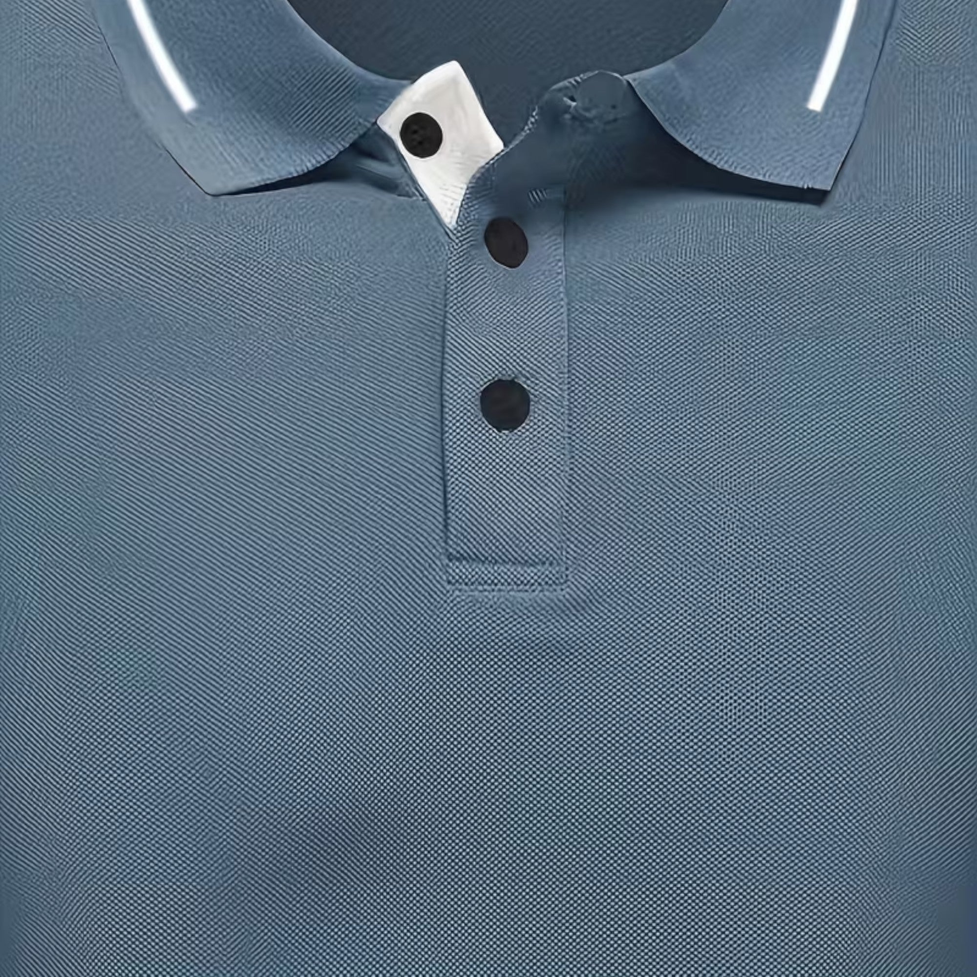 Isaac | Men's Casual Polo Shirt Long Sleeve Rib-Knit Everyday Wear