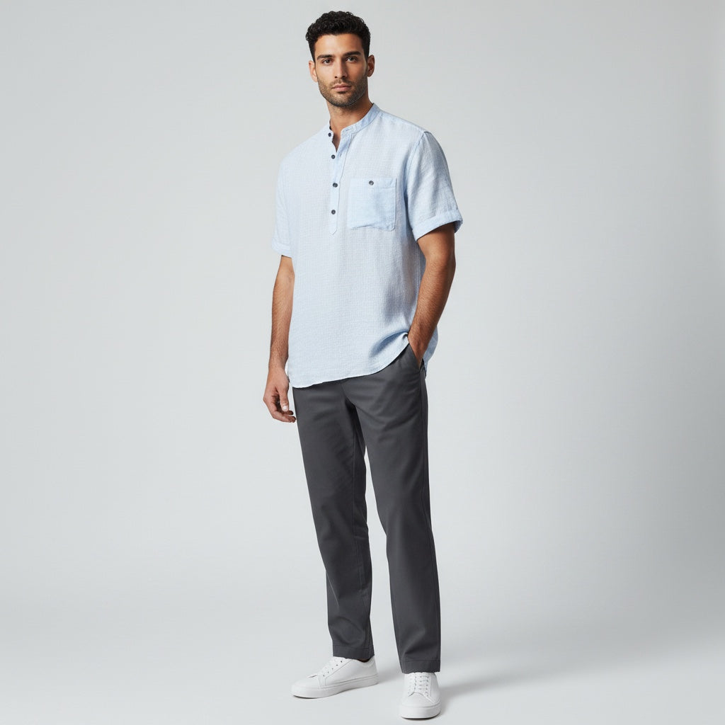 Ellmont London | Men’s Breathable Summer Shirt Short Sleeve