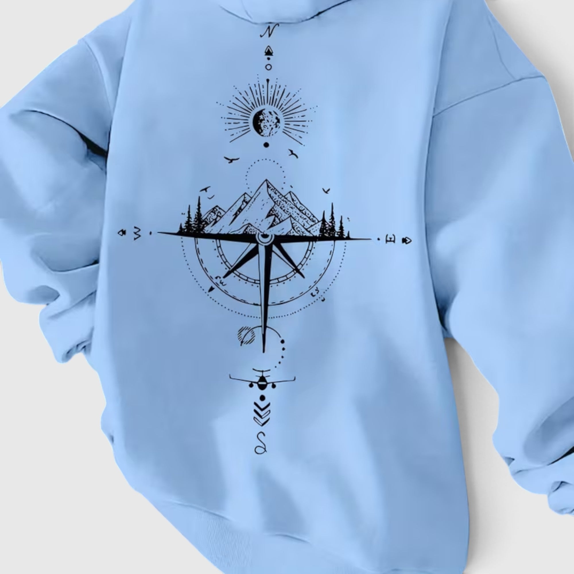 James | Men's Fleece Loose Hoodie – Warm Galaxy Print Pullover