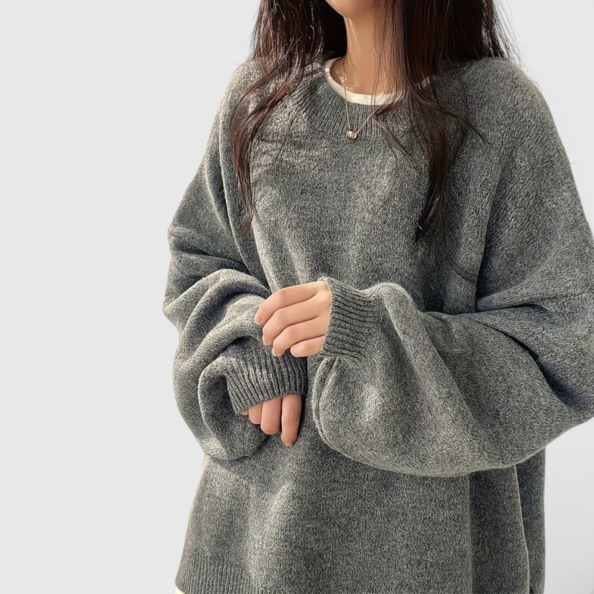 Iris | Women's Crewneck Sweater Long Sleeve Casual Knit Fall Winter Top