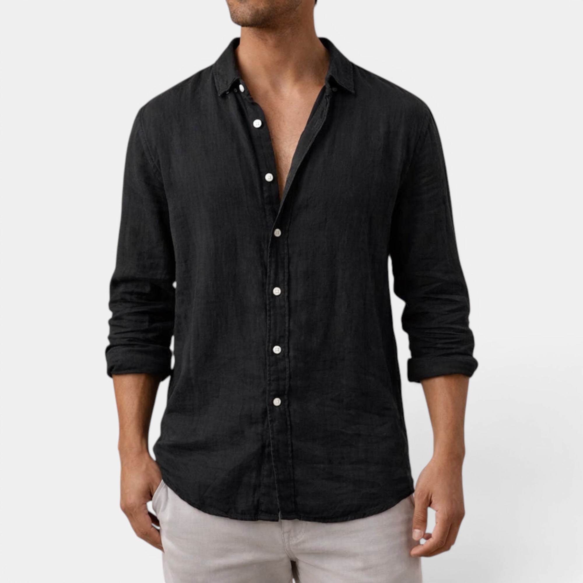 Ellmont London | Men's Linen Shirt – Breathable Casual Button Up