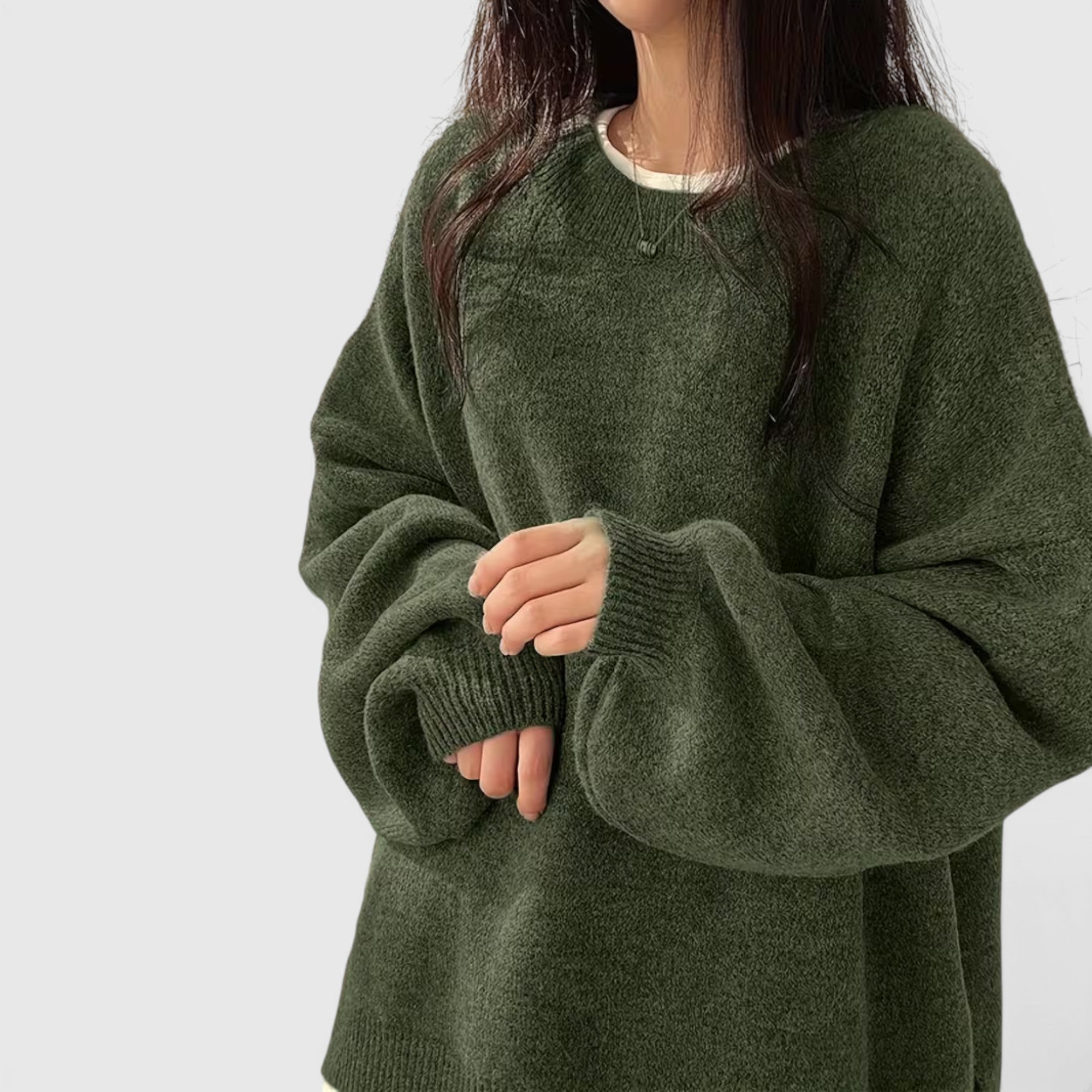Iris | Women's Crewneck Sweater Long Sleeve Casual Knit Fall Winter Top