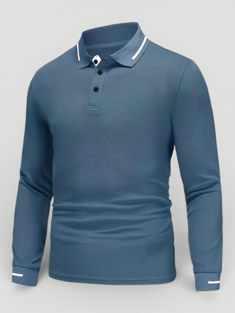 Ellmont London | Men’s Long Sleeve Polo Shirt Everyday Comfort