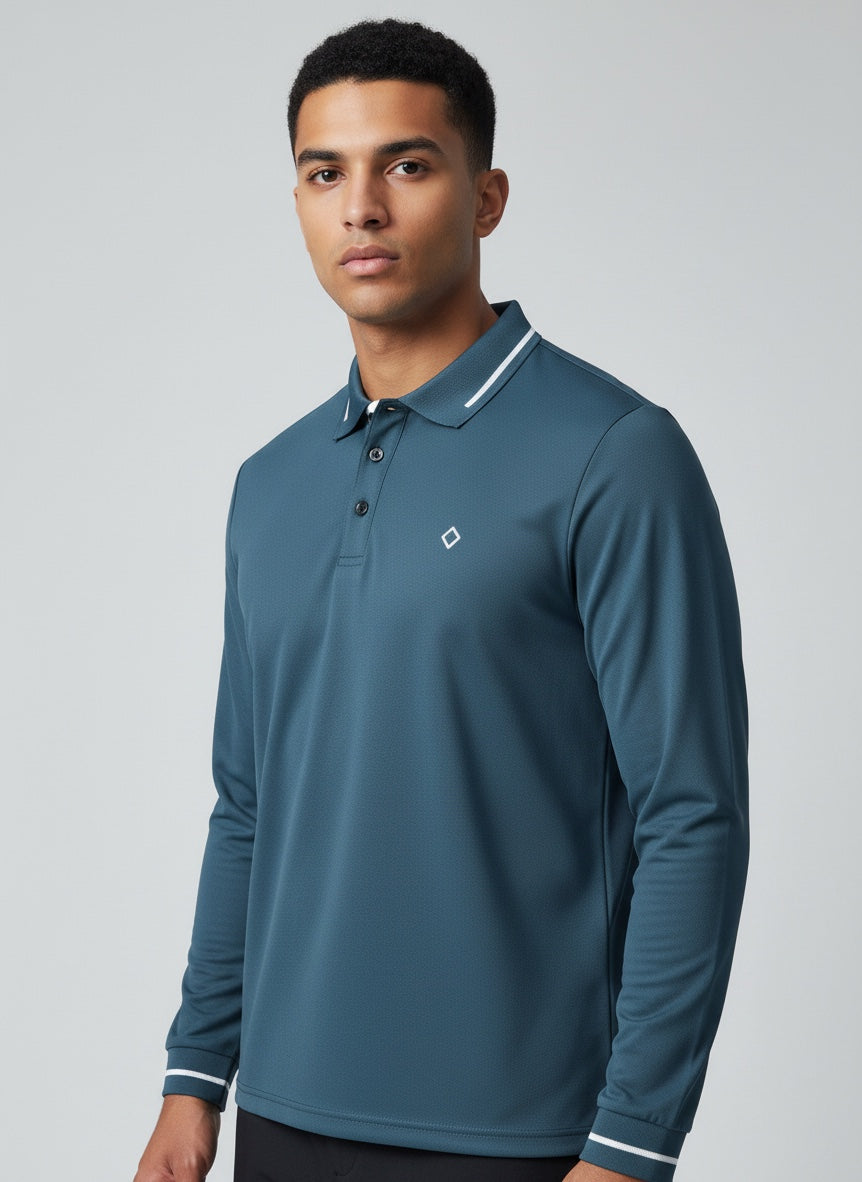 Ellmont London | Men’s Long Sleeve Polo Shirt Everyday Comfort