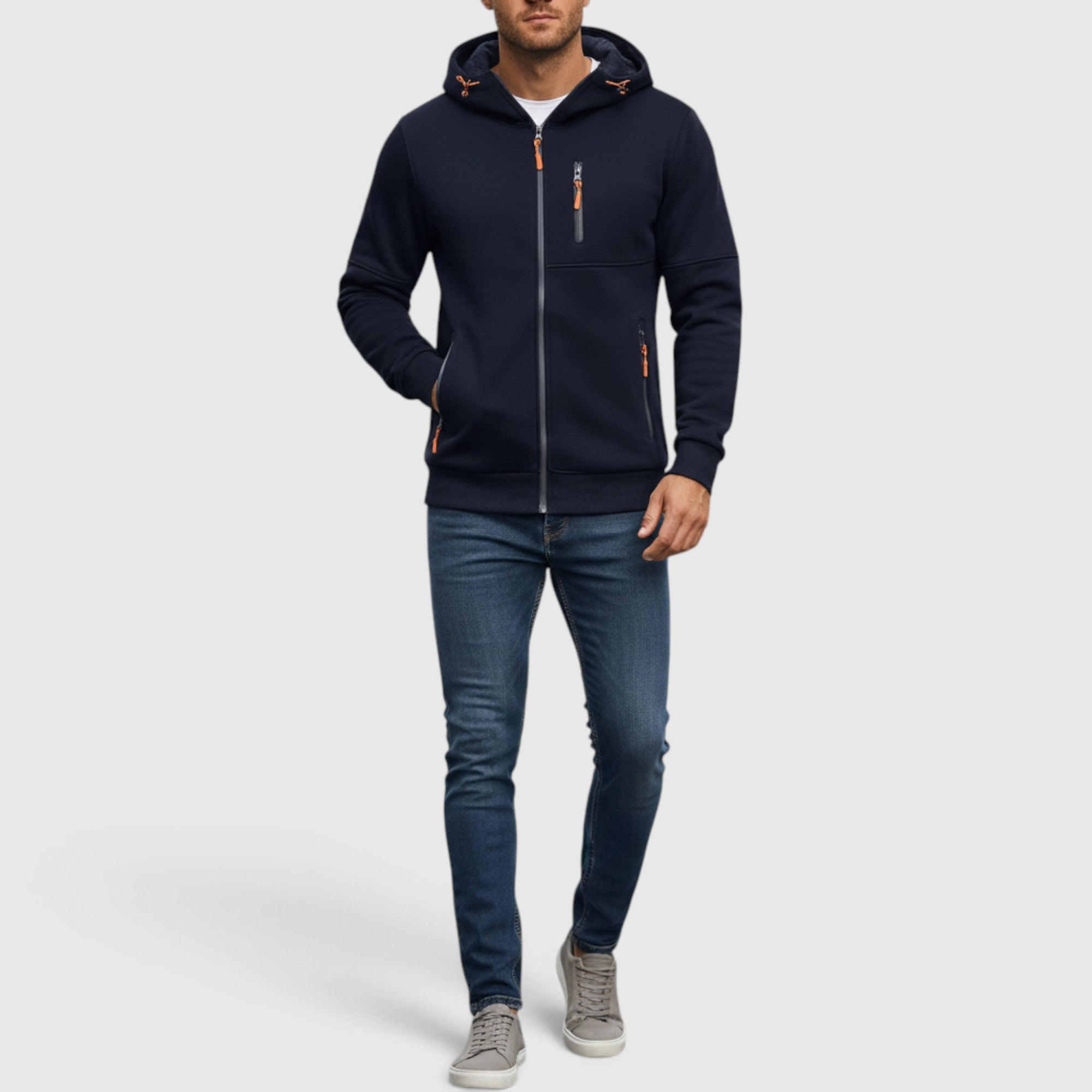 Noah | Men's Waterproof Hooded Coat Casual Loose Fit Zip Hoodie
