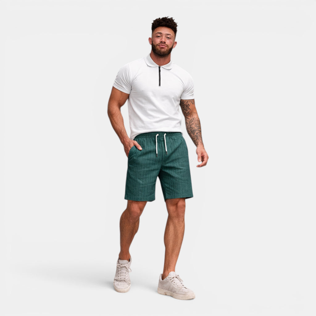 Ellmont London | Men's Breathable Casual Linen Summer Shorts Regular Fit