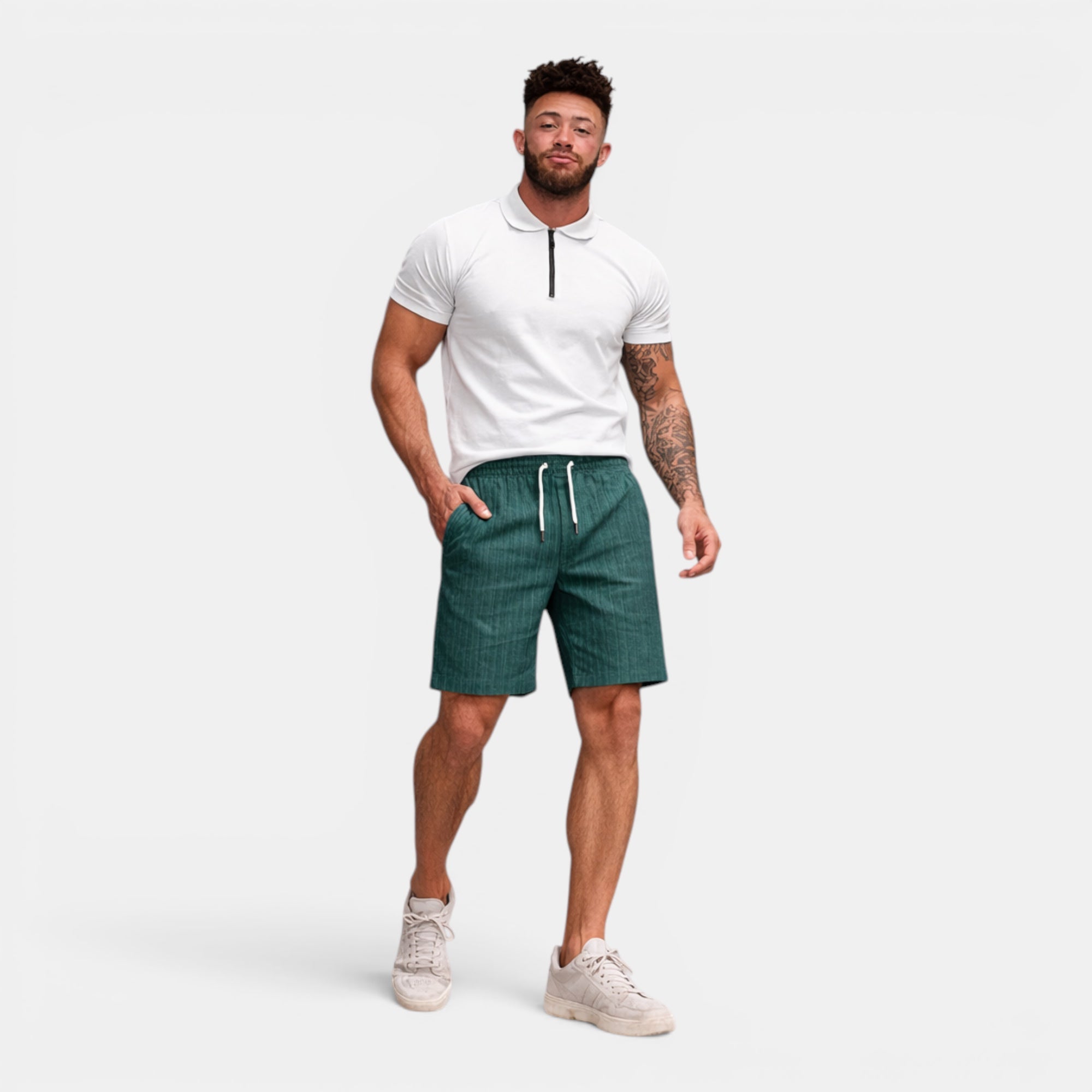 Ellmont London | Men's Breathable Casual Linen Summer Shorts Regular Fit