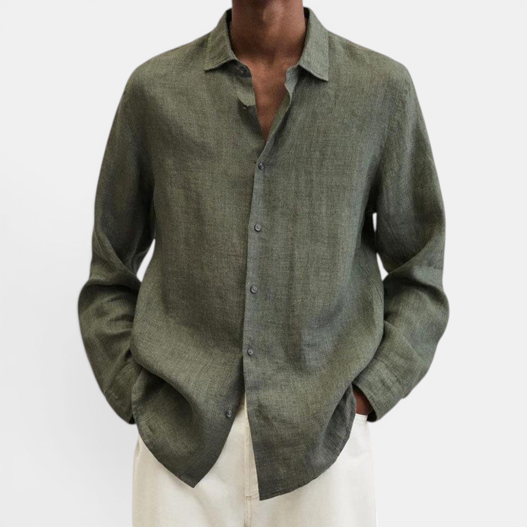 Ellmont London | Men's Lightweight Linen Breathable Button Up Shirt