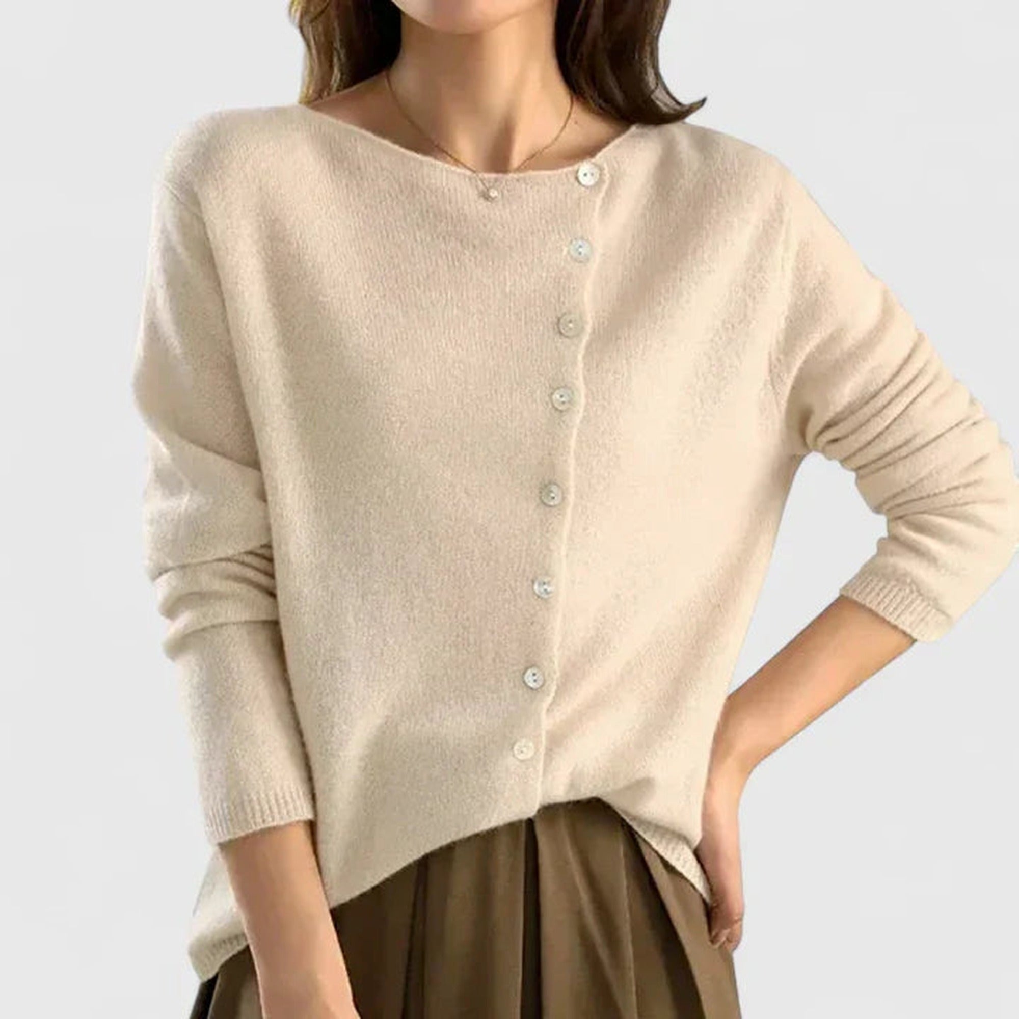 Nadine | Elegant Cardigan - Beige