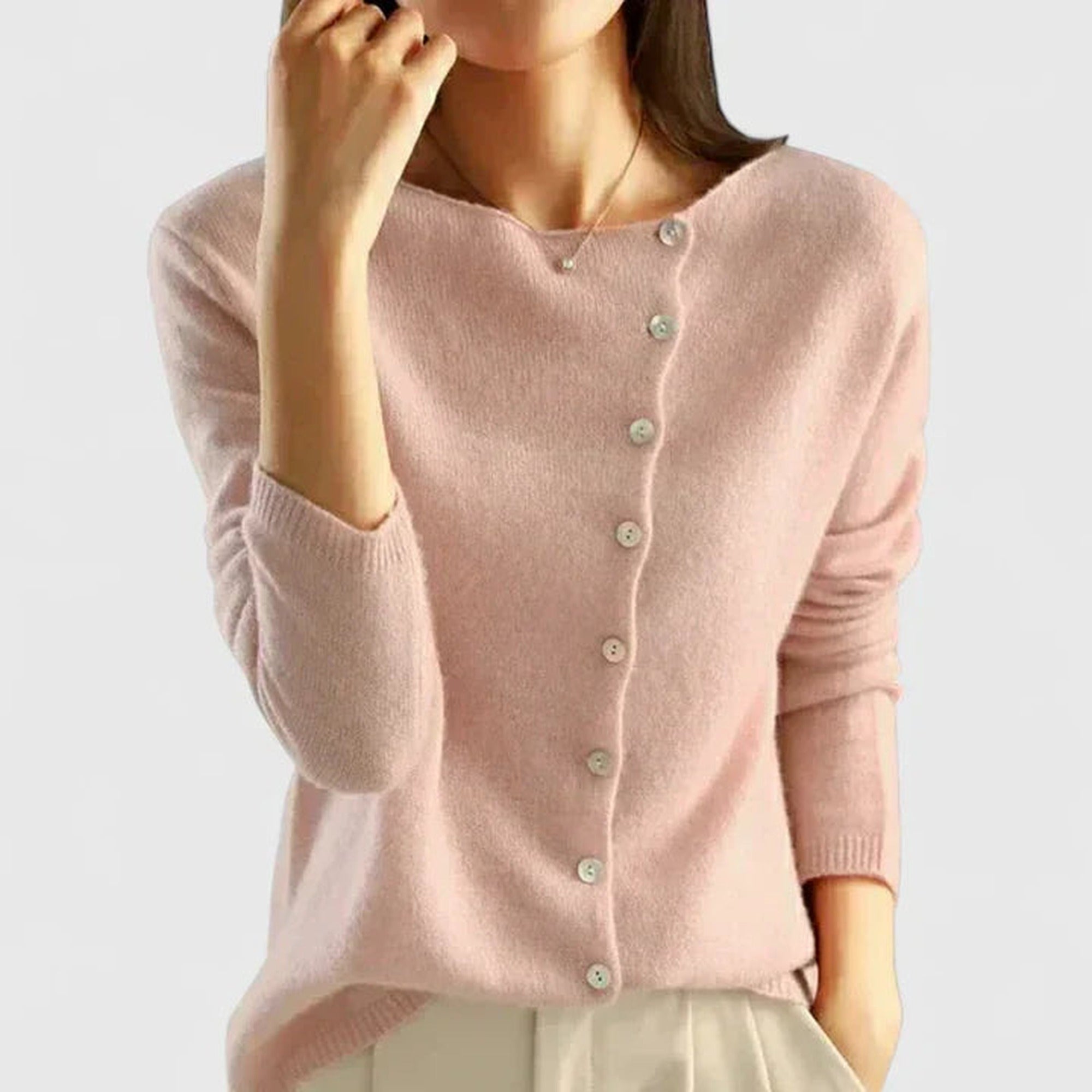 Nadine | Elegant Cardigan - Pink