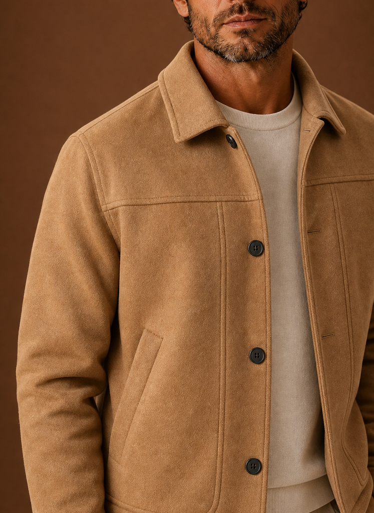 James | Men's Button-Front Casual Shirt Jacket