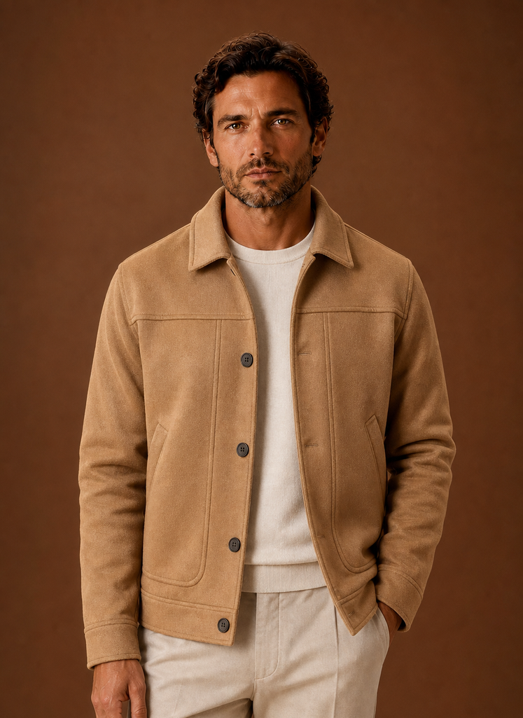 James | Men's Button-Front Casual Shirt Jacket