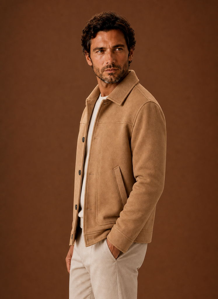 James | Men's Button-Front Casual Shirt Jacket
