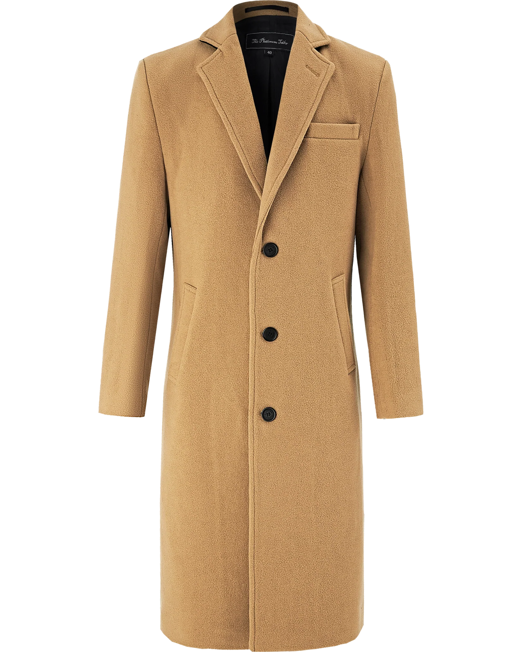 Marcus | Men's Camel Wool Cashmere Long Overcoat