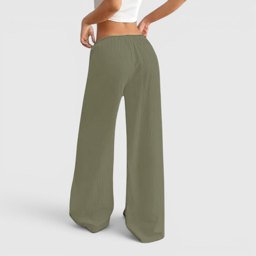 Greta | Women's Loose Straight Leg Trouser Set Lightweight Casual Outfit