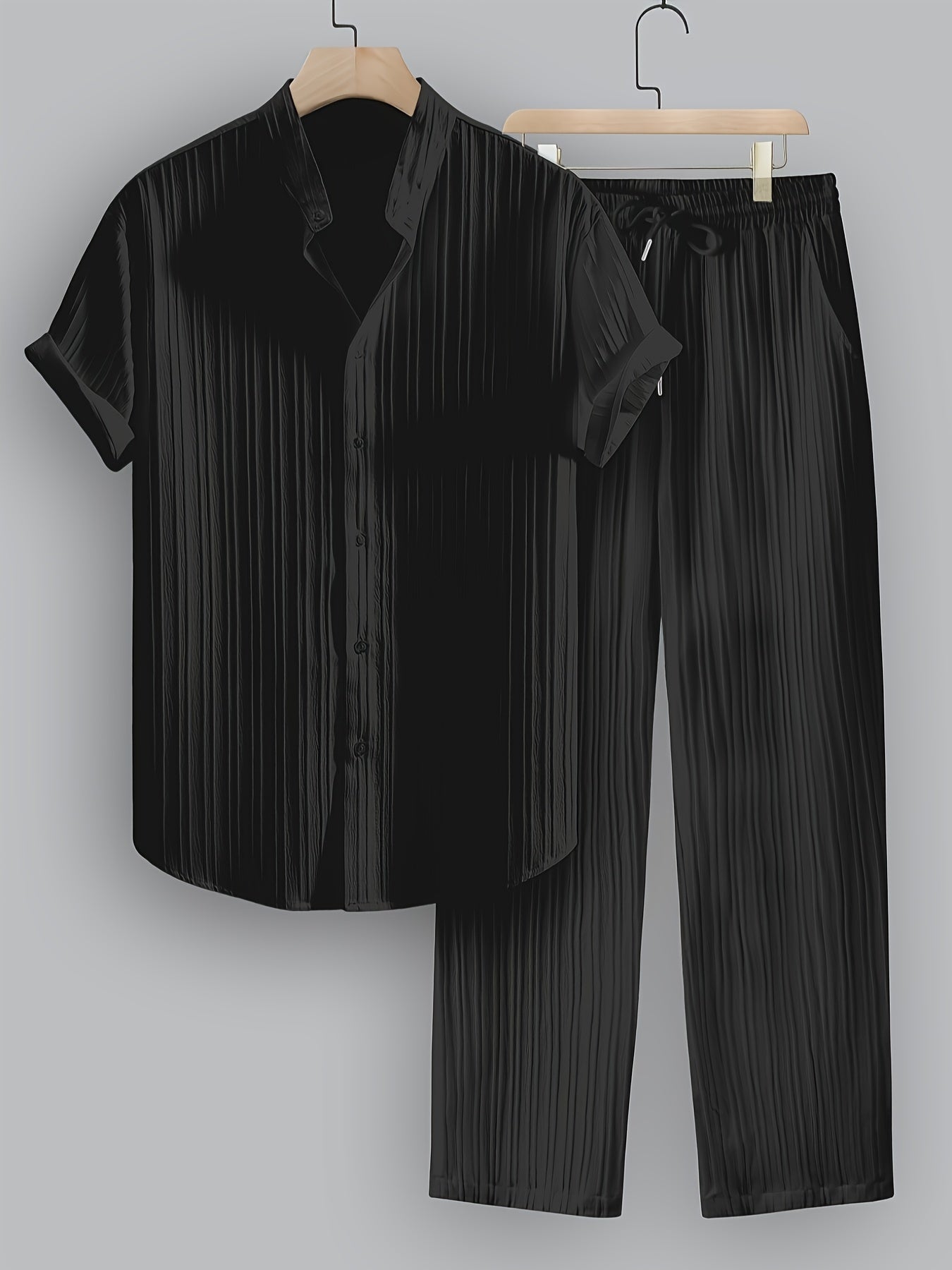 Ellmont London | Men’s Summer 2 Piece Set Casual Shirt and Drawstring Pants
