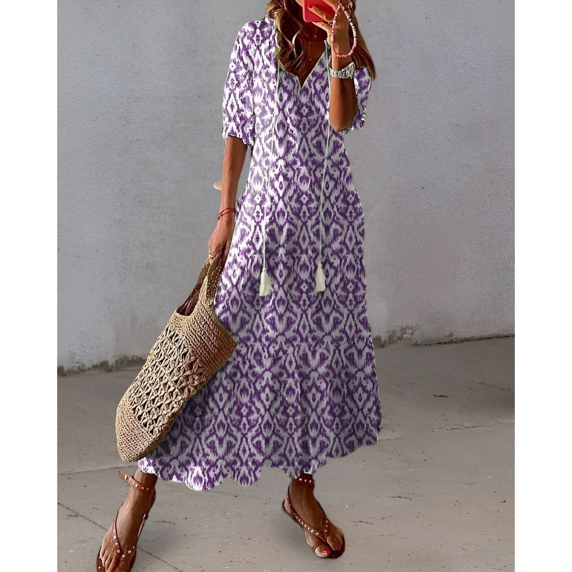 Ariana | Boho Magic Covering Dress - Purple