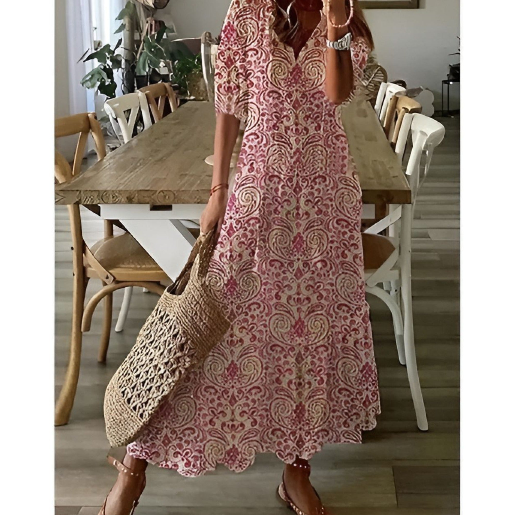 Ariana | Boho Magic Covering Dress - Red