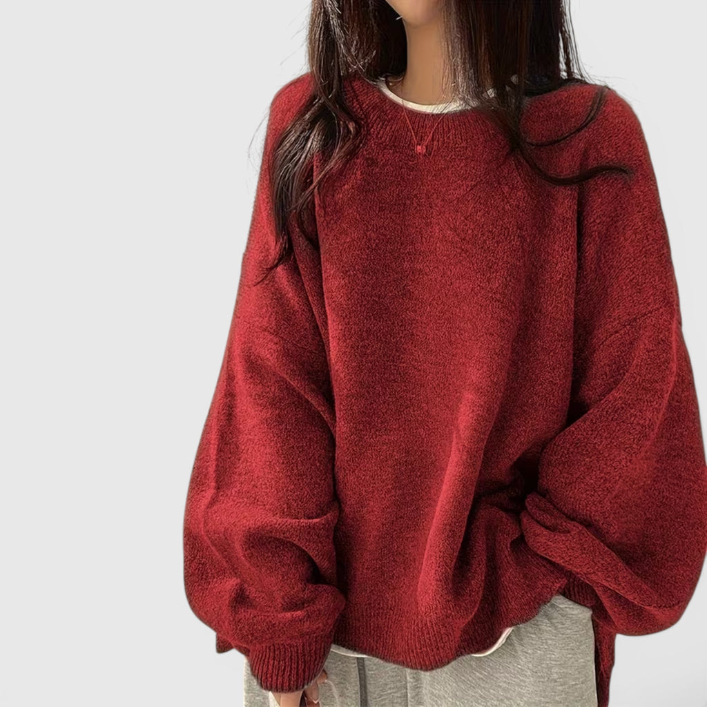 Iris | Women's Crewneck Sweater Long Sleeve Casual Knit Fall Winter Top