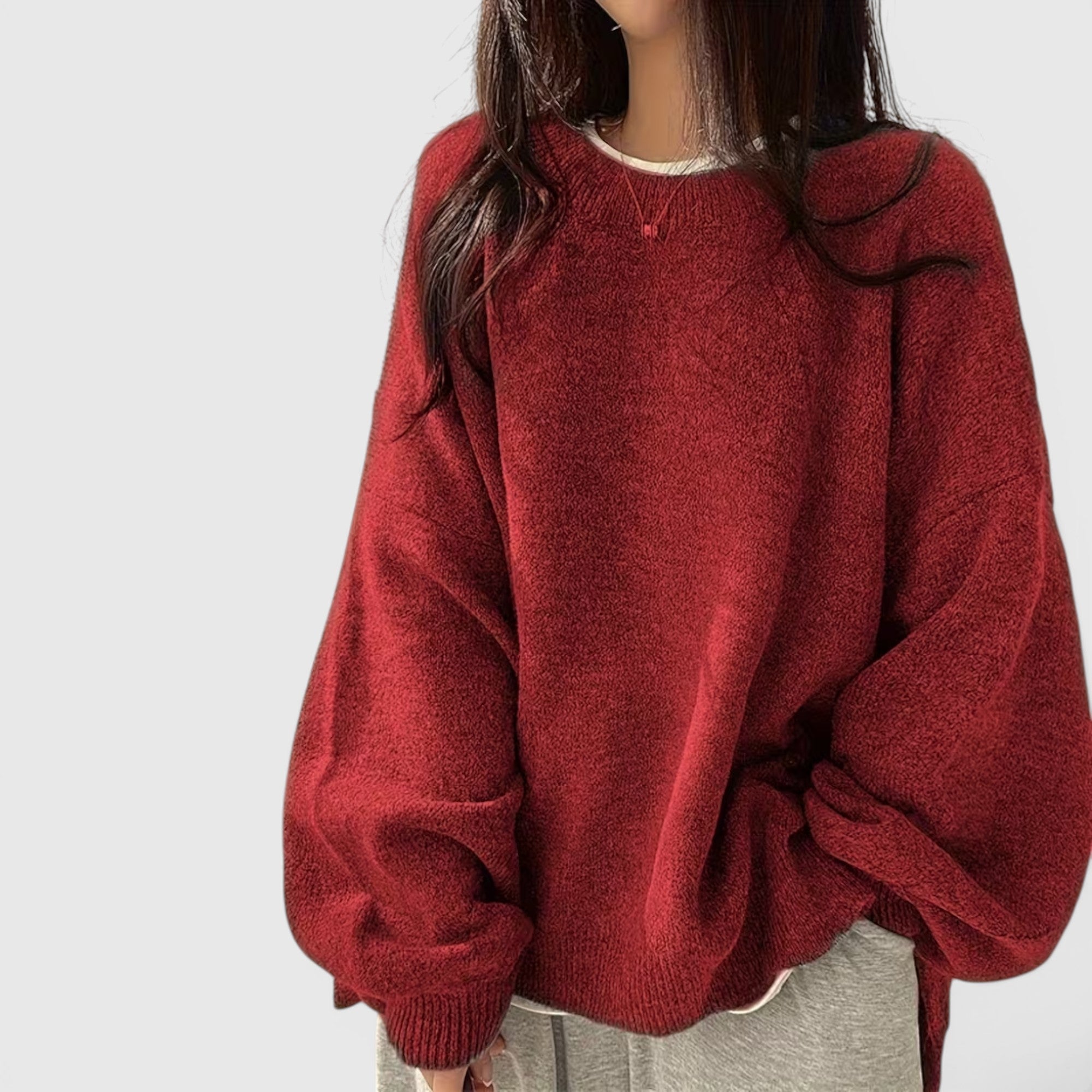 Iris | Women's Crewneck Sweater Long Sleeve Casual Knit Fall Winter Top