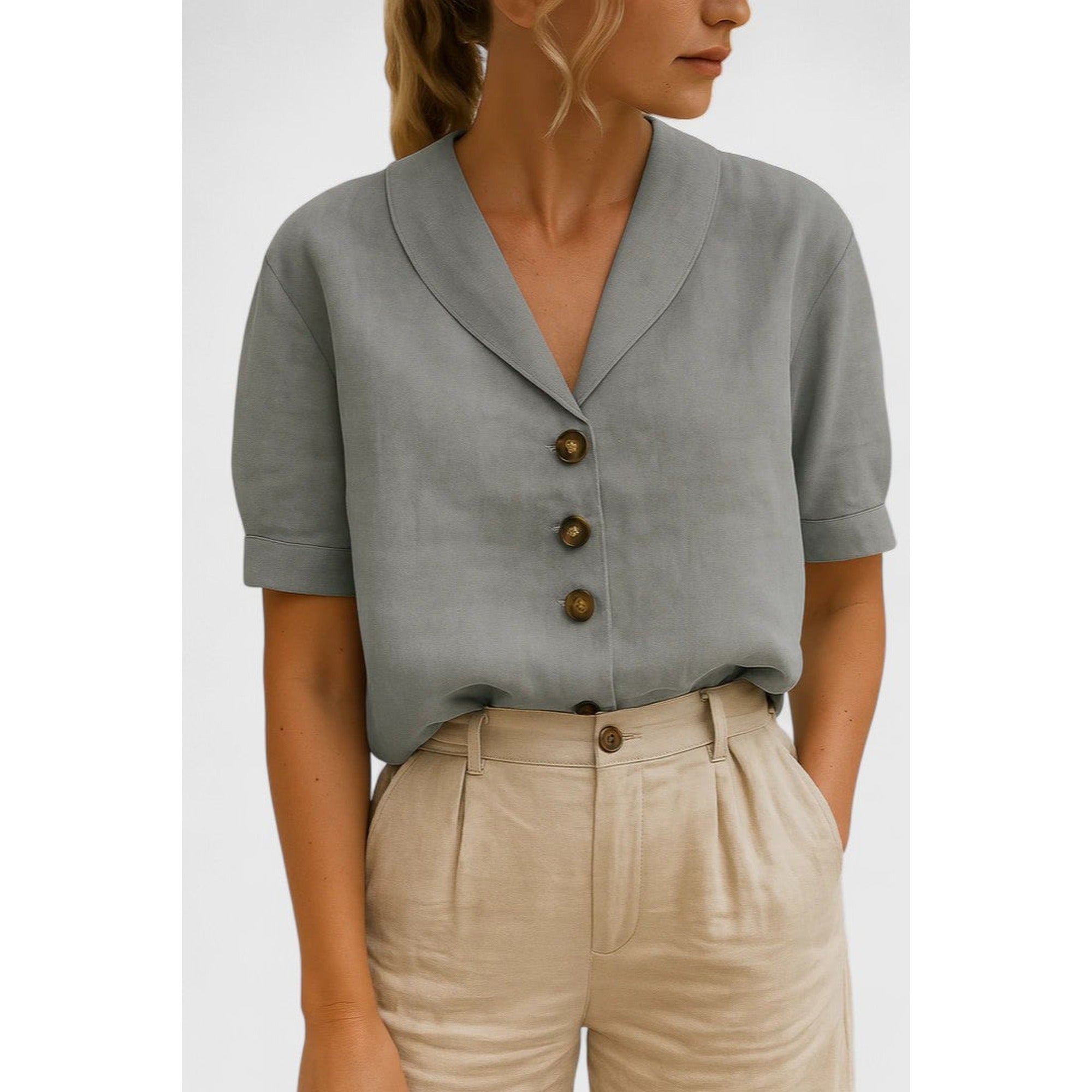 Felicity | Sophisticated Blouse - Gray